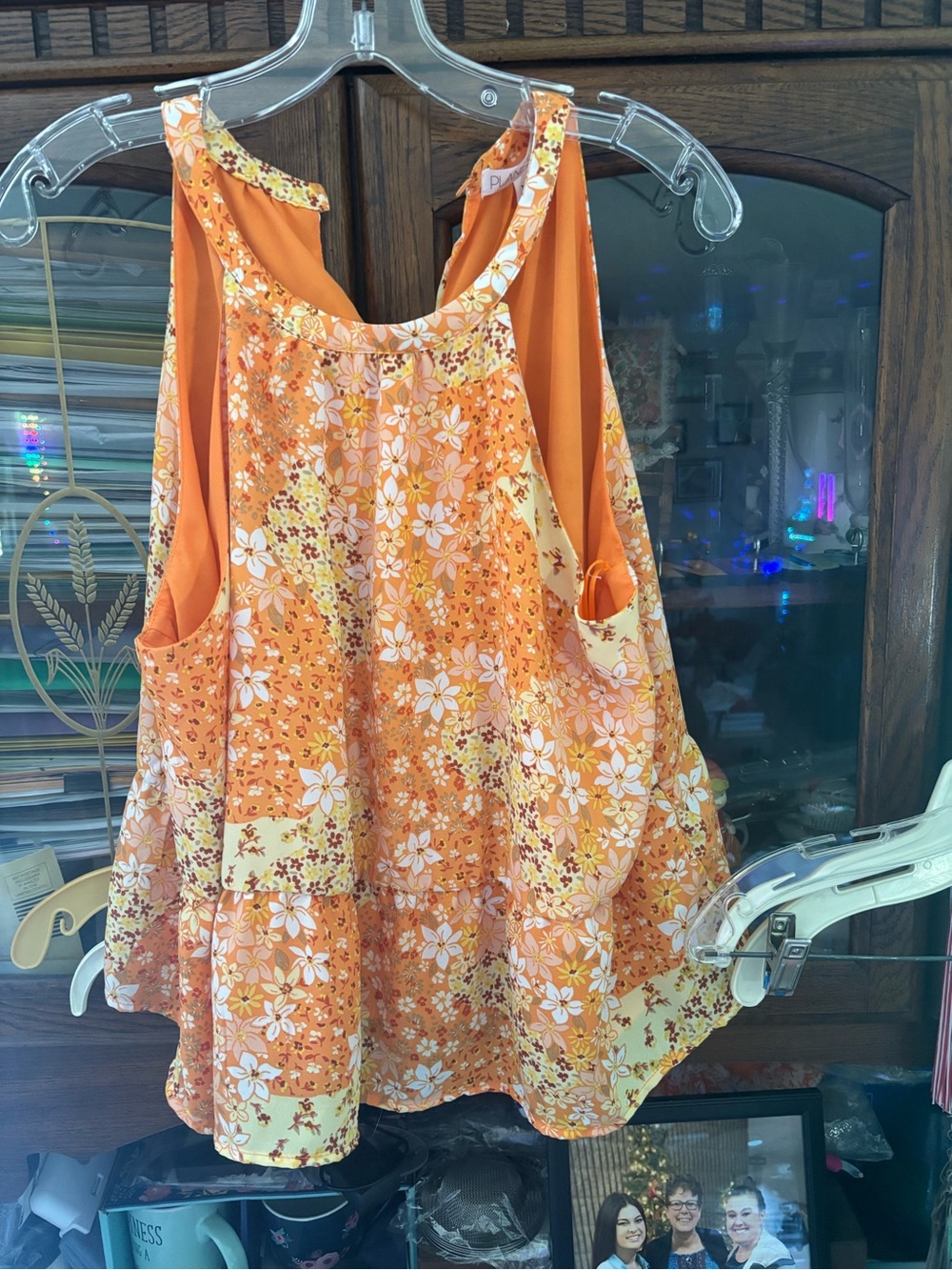 Orange Floral top